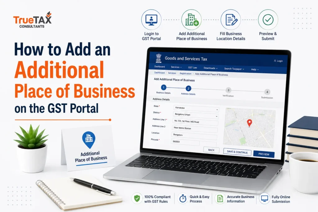 How to Add an Additional Place of Business on the GST Portal